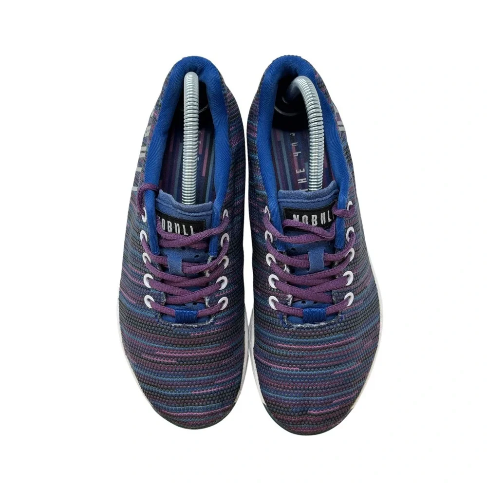 NOBULL SuperFabric Trainers Womens 8 Blue Purple Space Dye Athletic Sneakers